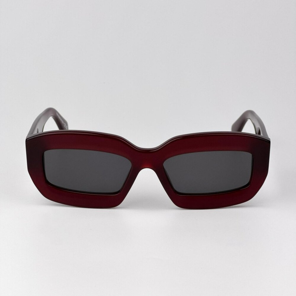 Off-White CHARLOTTE Men Sunglasses Burgundy Rectangle Frame Model OERI138 2807